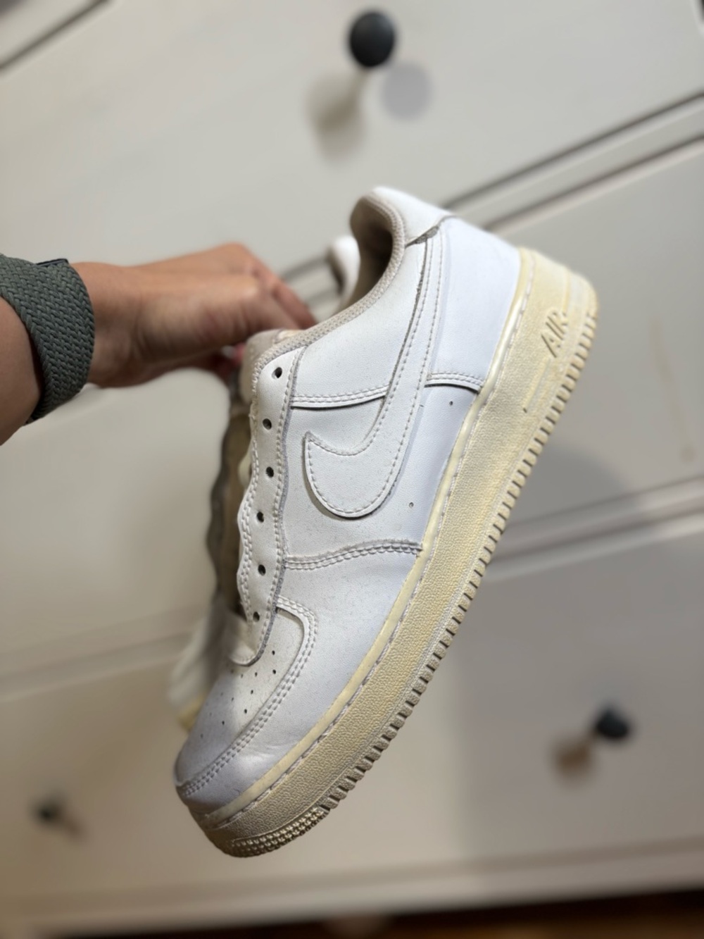 Nike Kids Sneakers - White Upper with Cream Sole